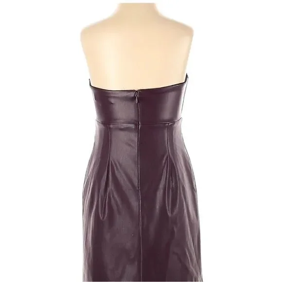 Ashley Park X RTR Strapless Faux Leather Mini Dress Size 0 Ashley Park X RTR Strapless Faux Leather Mini Dress Size 0